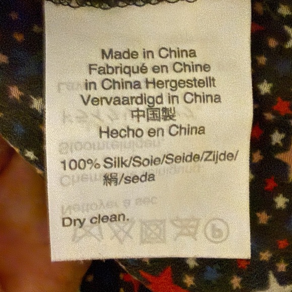 Madewell Starry Night Wrap Top | 100% Silk Ruffle Blouse | Size Small - Picture 6 of 6